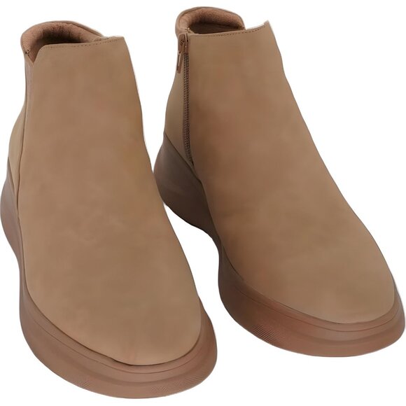 Naturalizer Genn-Swerve Faux Suede Booties Cookie Dough 9.5 Wide - Picture 1 of 6
